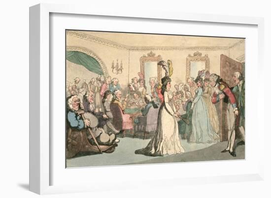 Company at Play, Plate 8 from 'Comforts of Bath', 1798-Thomas Rowlandson-Framed Giclee Print