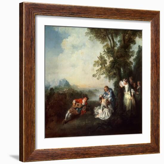 Company at the Edge of a Forest, Late 1720S-Nicolas Lancret-Framed Giclee Print