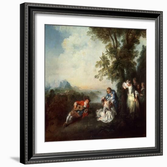 Company at the Edge of a Forest, Late 1720S-Nicolas Lancret-Framed Giclee Print