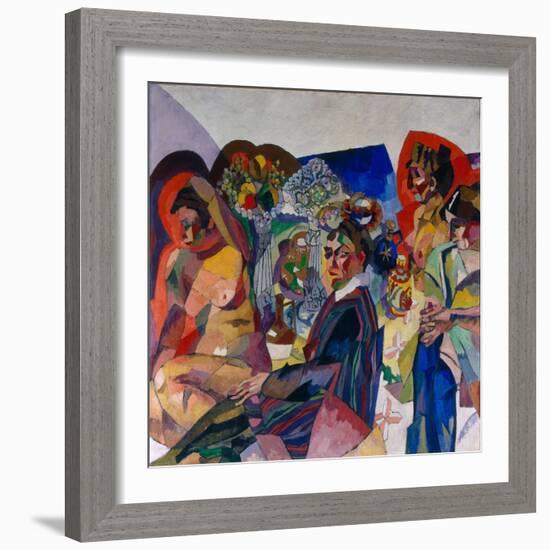 Company at the Table, 1916-Aristarkh Vasilyevich Lentulov-Framed Giclee Print