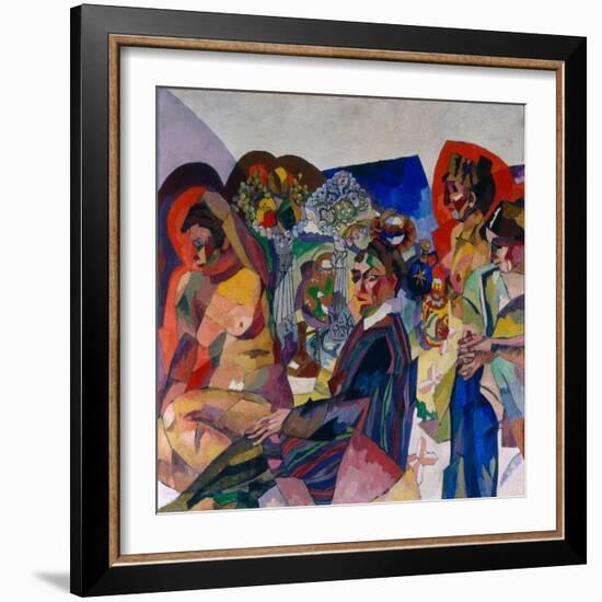 Company at the Table, 1916-Aristarkh Vasilyevich Lentulov-Framed Giclee Print