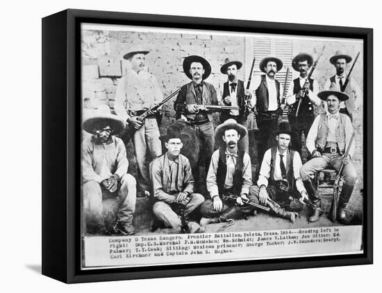 Company D Texas Rangers at Ysleta, Texas, 1894-null-Framed Premier Image Canvas