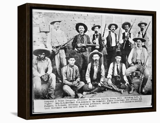 Company D Texas Rangers at Ysleta, Texas, 1894-null-Framed Premier Image Canvas