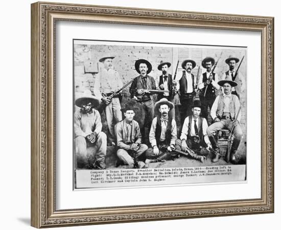 Company D Texas Rangers at Ysleta, Texas, 1894-null-Framed Giclee Print