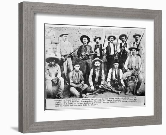 Company D Texas Rangers at Ysleta, Texas, 1894-null-Framed Giclee Print