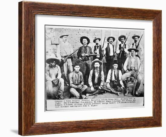 Company D Texas Rangers at Ysleta, Texas, 1894-null-Framed Giclee Print