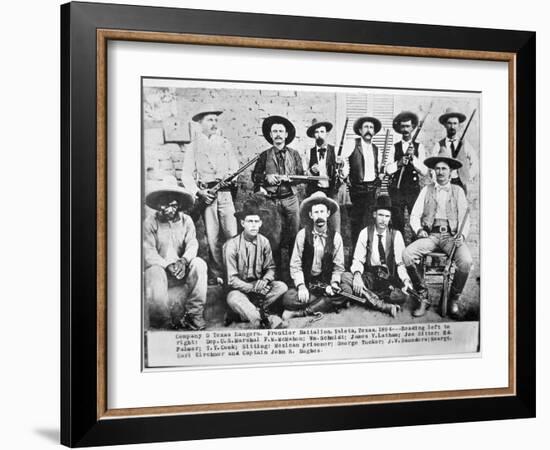 Company D Texas Rangers at Ysleta, Texas, 1894-null-Framed Giclee Print