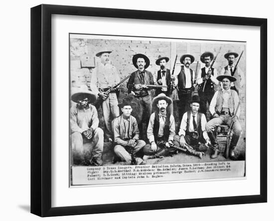 Company D Texas Rangers at Ysleta, Texas, 1894-null-Framed Giclee Print