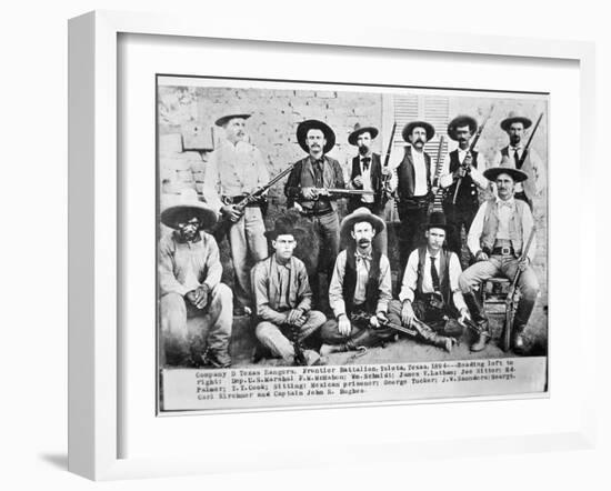 Company D Texas Rangers at Ysleta, Texas, 1894-null-Framed Giclee Print