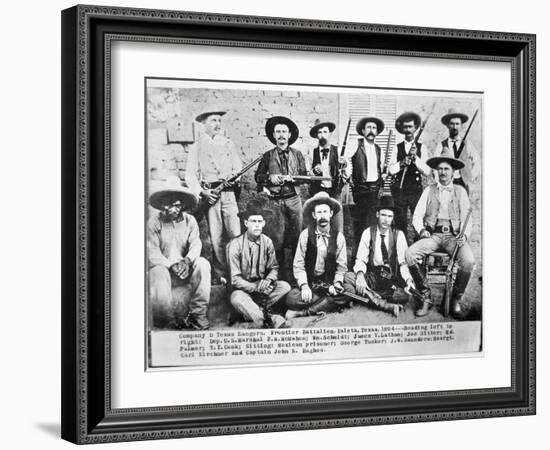 Company D Texas Rangers at Ysleta, Texas, 1894-null-Framed Giclee Print