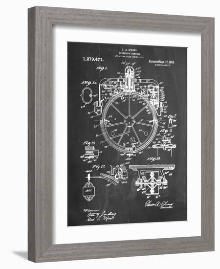 Compass Patent 1918-null-Framed Art Print