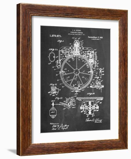 Compass Patent 1918-null-Framed Art Print