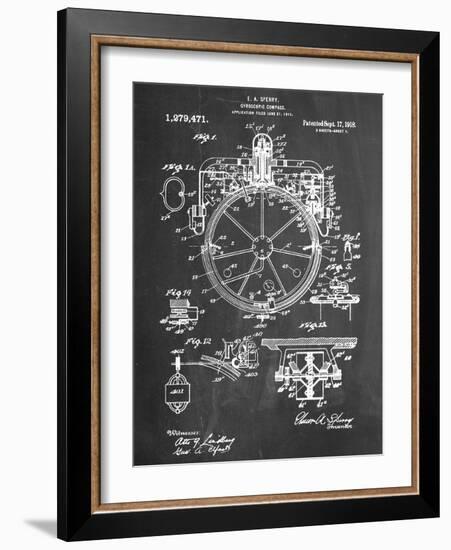 Compass Patent 1918-null-Framed Art Print