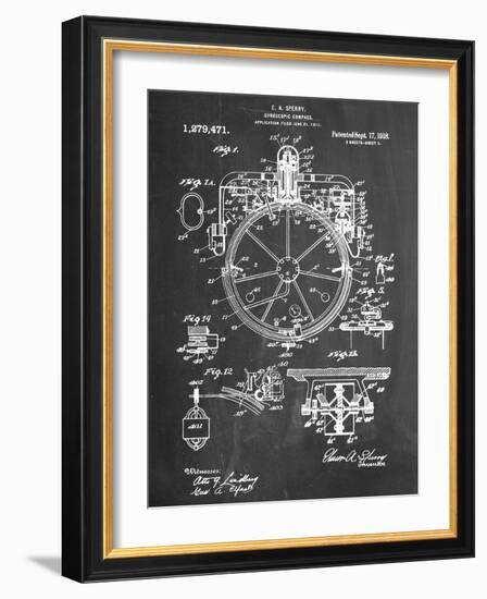 Compass Patent 1918-null-Framed Art Print