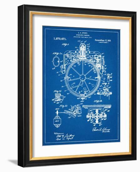 Compass Patent 1918-null-Framed Art Print