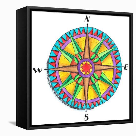 Compass Rose-Jennifer Thermes-Framed Premier Image Canvas