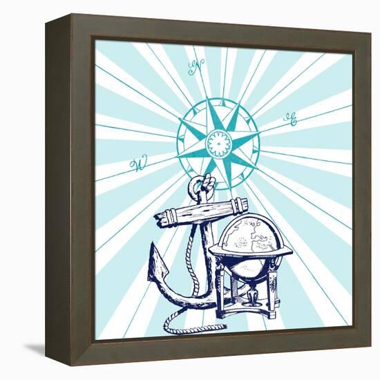 Compass Rose-The Saturday Evening Post-Framed Premier Image Canvas