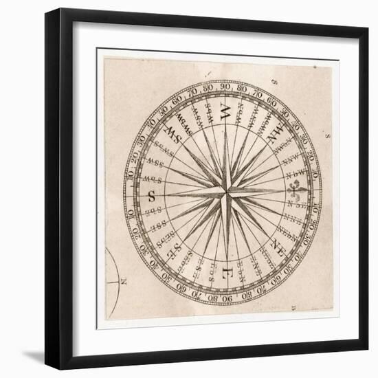 Compass Rose-null-Framed Art Print