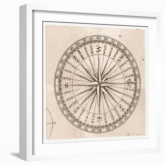 Compass Rose-null-Framed Art Print