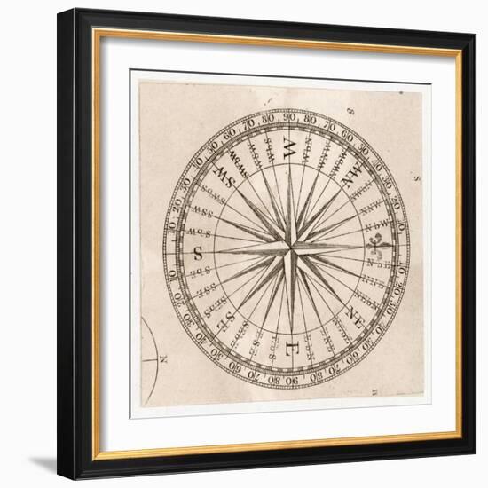 Compass Rose-null-Framed Art Print