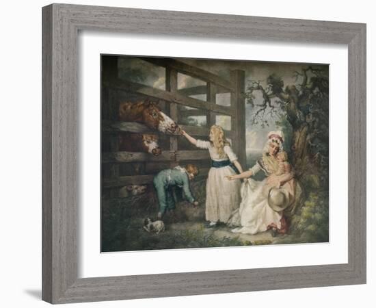 Compassionate Children, c1793, (1916)-William Ward-Framed Giclee Print