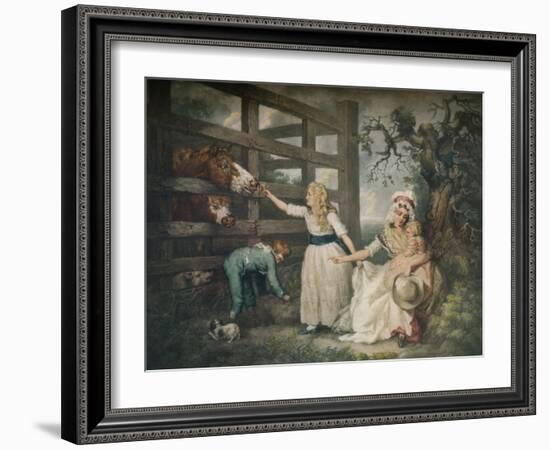 Compassionate Children, c1793, (1916)-William Ward-Framed Giclee Print