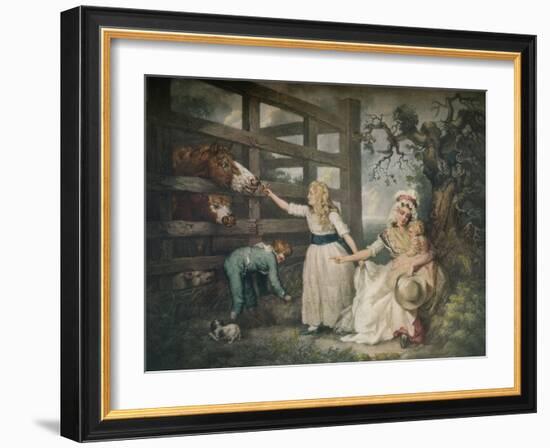 Compassionate Children, c1793, (1916)-William Ward-Framed Giclee Print