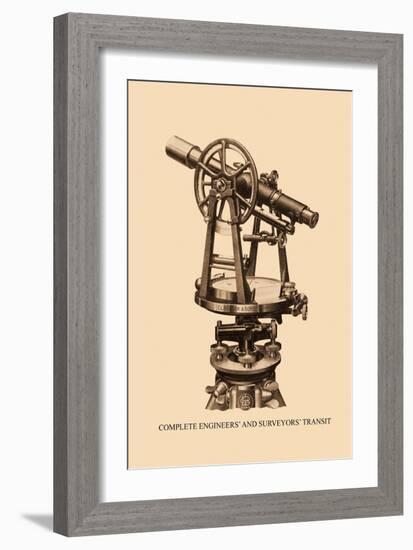 Complete Engineers' and Surveyors' Transit-null-Framed Art Print