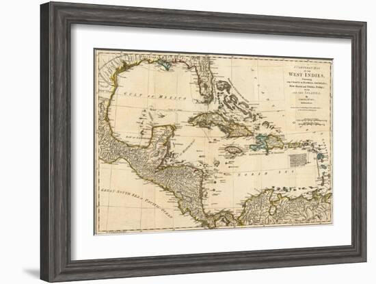 Complete Map of the West Indies, c.1776-Robert Sayer-Framed Art Print