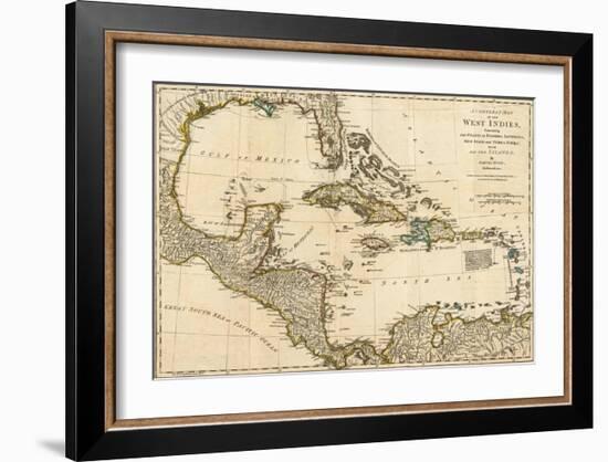 Complete Map of the West Indies, c.1776-Robert Sayer-Framed Art Print