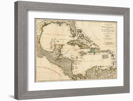 Complete Map of the West Indies, c.1776-Robert Sayer-Framed Art Print