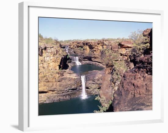 Complete View of All Four Stages of the Mitchell Falls, Kimberley, Western Australia, Australia-Richard Ashworth-Framed Photographic Print