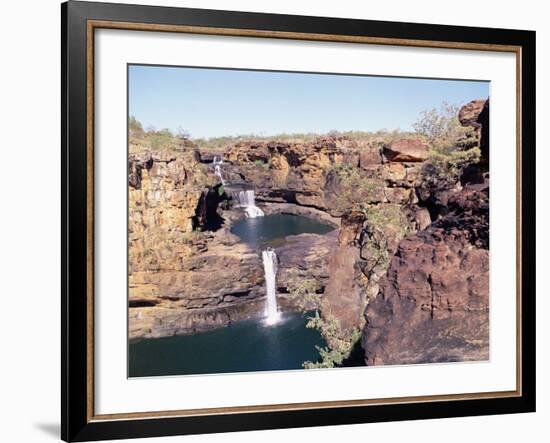 Complete View of All Four Stages of the Mitchell Falls, Kimberley, Western Australia, Australia-Richard Ashworth-Framed Photographic Print