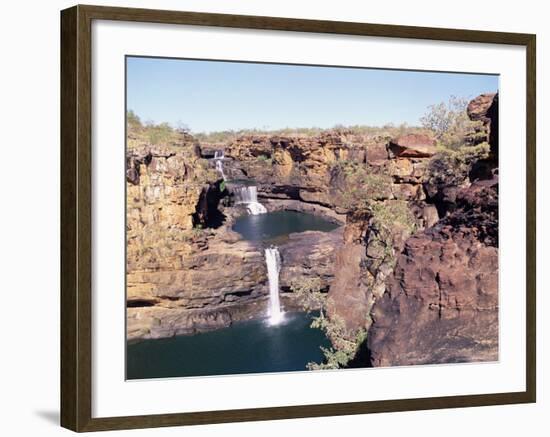 Complete View of All Four Stages of the Mitchell Falls, Kimberley, Western Australia, Australia-Richard Ashworth-Framed Photographic Print