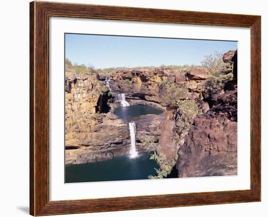 Complete View of All Four Stages of the Mitchell Falls, Kimberley, Western Australia, Australia-Richard Ashworth-Framed Photographic Print