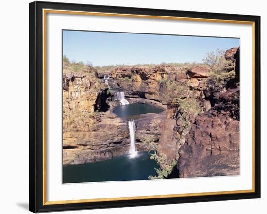 Complete View of All Four Stages of the Mitchell Falls, Kimberley, Western Australia, Australia-Richard Ashworth-Framed Photographic Print