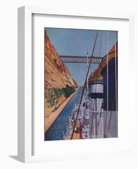 'Completed in 1893, the Corinth Canal', 1937-Unknown-Framed Giclee Print