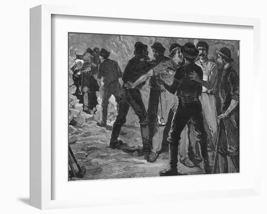 Completion of the St Gotthard Tunnel Beneath the Alps, 1880-null-Framed Giclee Print