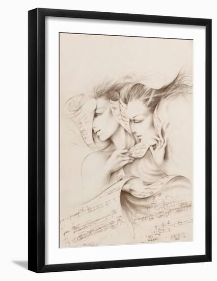 Complicité I (ocre)-Gerard Daran-Framed Limited Edition