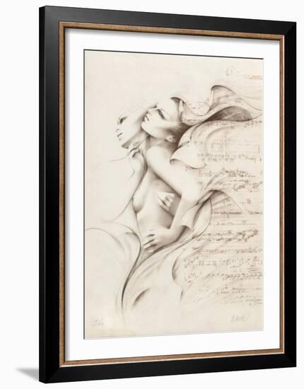 Complicité II (ocre)-Gerard Daran-Framed Limited Edition