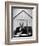 Composer Arron Copland Sitting at Table with Score in Front of Barn-Gordon Parks-Framed Photographic Print