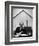 Composer Arron Copland Sitting at Table with Score in Front of Barn-Gordon Parks-Framed Photographic Print