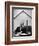 Composer Arron Copland Sitting at Table with Score in Front of Barn-Gordon Parks-Framed Photographic Print