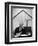 Composer Arron Copland Sitting at Table with Score in Front of Barn-Gordon Parks-Framed Photographic Print