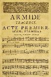 Score for Opera Armide, Act I, Scene One-Composer Giovanni Battista Lulli-Giclee Print
