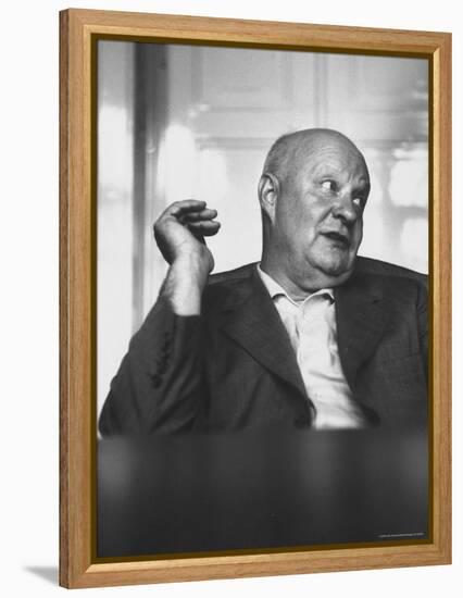 Composer Paul Hindemith Sitting in an Unidentified Office-Michael Rougier-Framed Premier Image Canvas