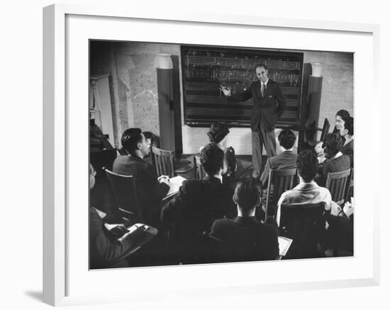 Composer Roy Harris Teaching Music at the Henry Street Settlement-Hansel Mieth-Framed Premium Photographic Print