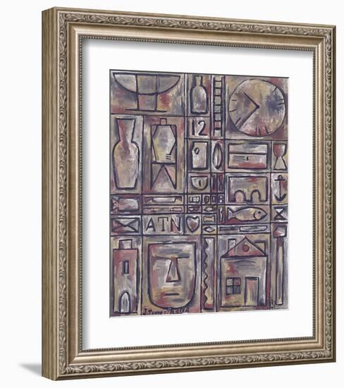 Composicion - Cuadro-Joaquin Torres-Garcia-Framed Art Print