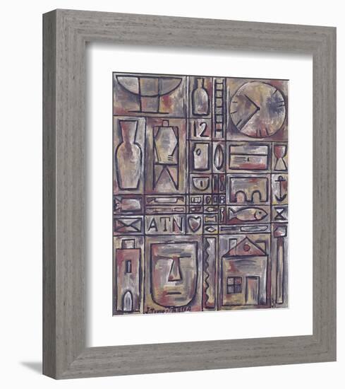 Composicion - Cuadro-Joaquin Torres-Garcia-Framed Art Print