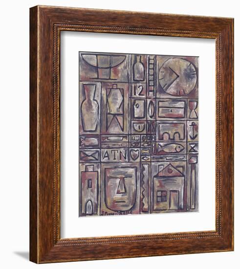 Composicion - Cuadro-Joaquin Torres-Garcia-Framed Art Print